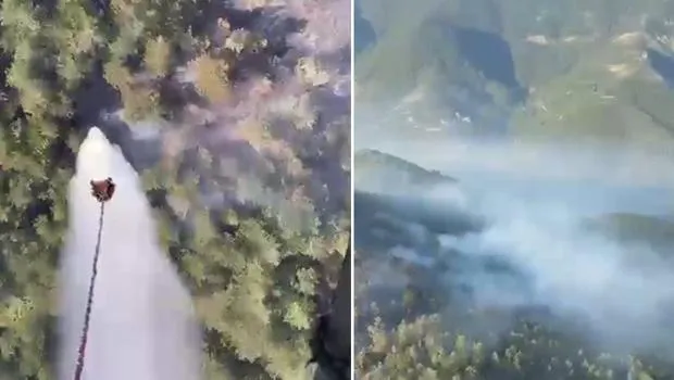 Balıkesir'deki orman yangını 2'nci gününde