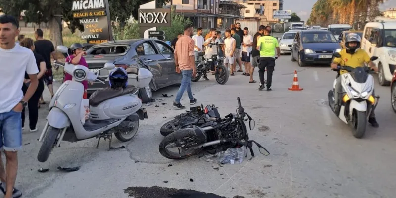 Hatay'da feci kaza: Motosiklet sürücüsü metrelerce sürüklendi