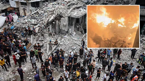Katil İsrail Gazze'de yerinden edilmiş sivillerin barındığı okulları vurdu: En az 20 kişi hayatını kaybetti