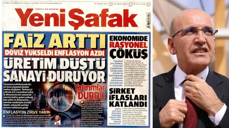 Mehmet Tezkan: Acı gerçeği gördüler, Saray gazetesinin "ekonomi çöktü" manşeti gerçekten çöktüğünü gösteriyor