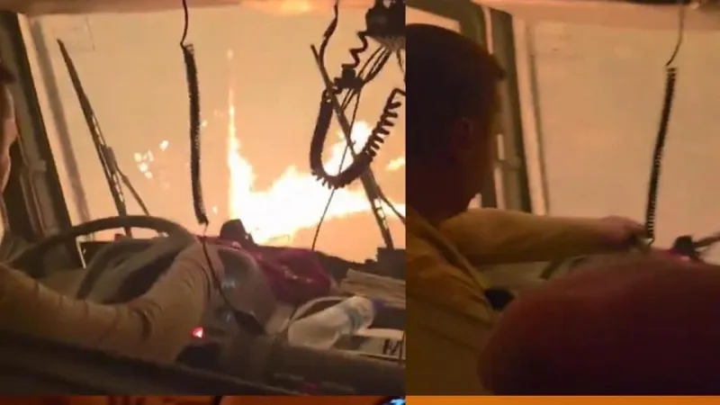 Mersin'de orman yangınına müdahale eden ekiplerin zor anları