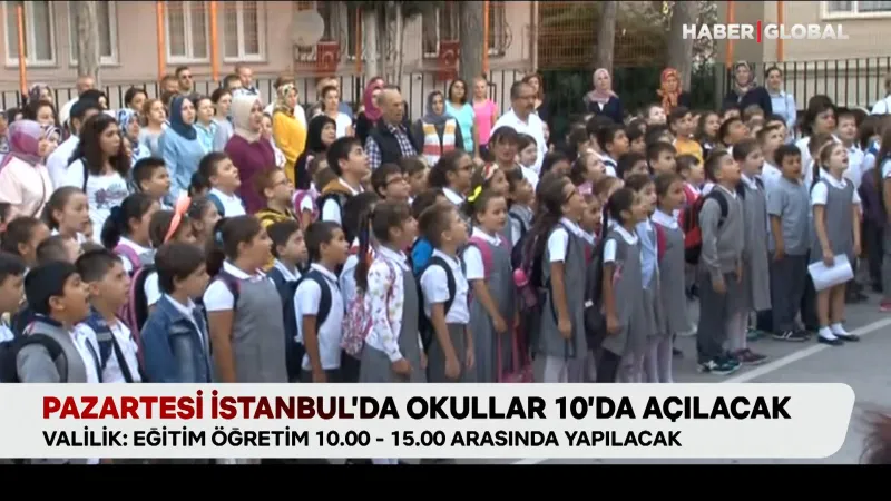 Pazartesi İstanbul’da okullar 10’da açılacak